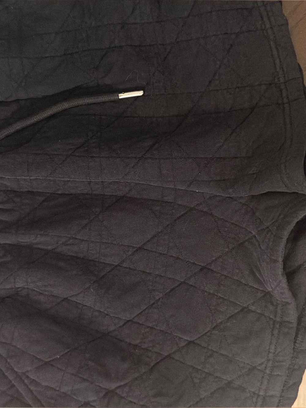 Wildfox Quilted Black Drawstring Athletic Shorts